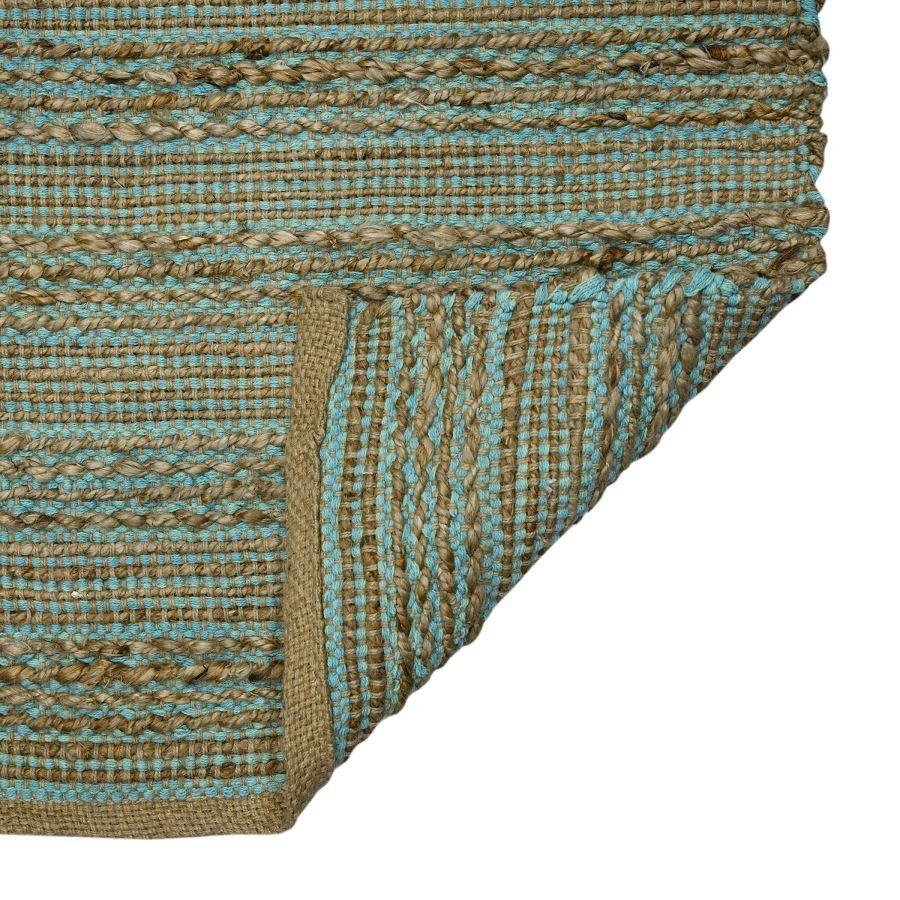 Vintage Handwoven Jute Kilim Rug 8×10 – Modern Abstract Rug for Living Room