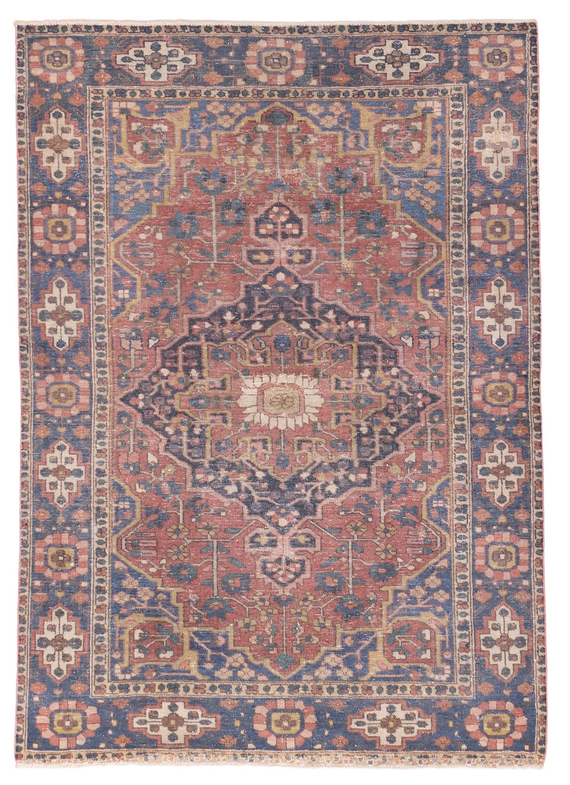 Traditional Vintage Hand-Knotted Area Rug 4’7″ x 6’4″ Oriental Wool Carpet
