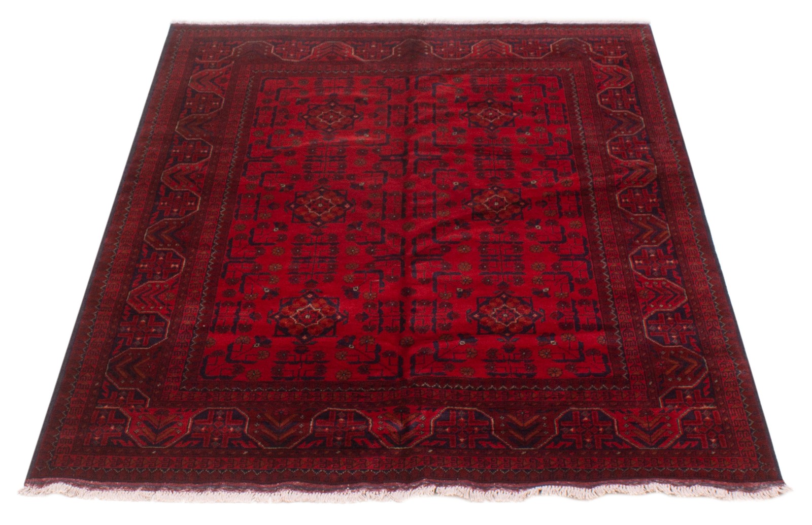 Hand Knotted Area Rug 5’1″ x 6’7″ Traditional Oriental Wool Carpet