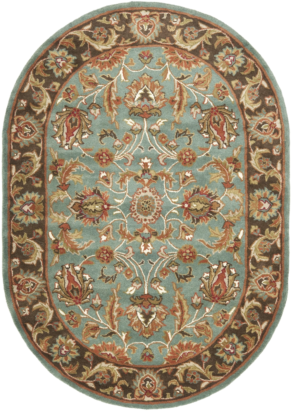 Safavieh Heritage BLUE / BROWN 7′-6″ X 9′-6″ Oval Area Rug – HG812B-8OV