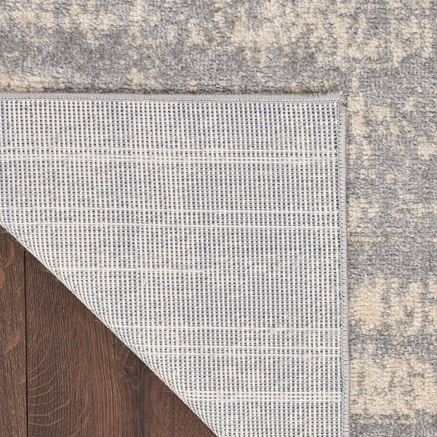 Nourison Home Nourison Essentials Grey Beige 6′ X 9′ Area Rug – Easy Clean, Non