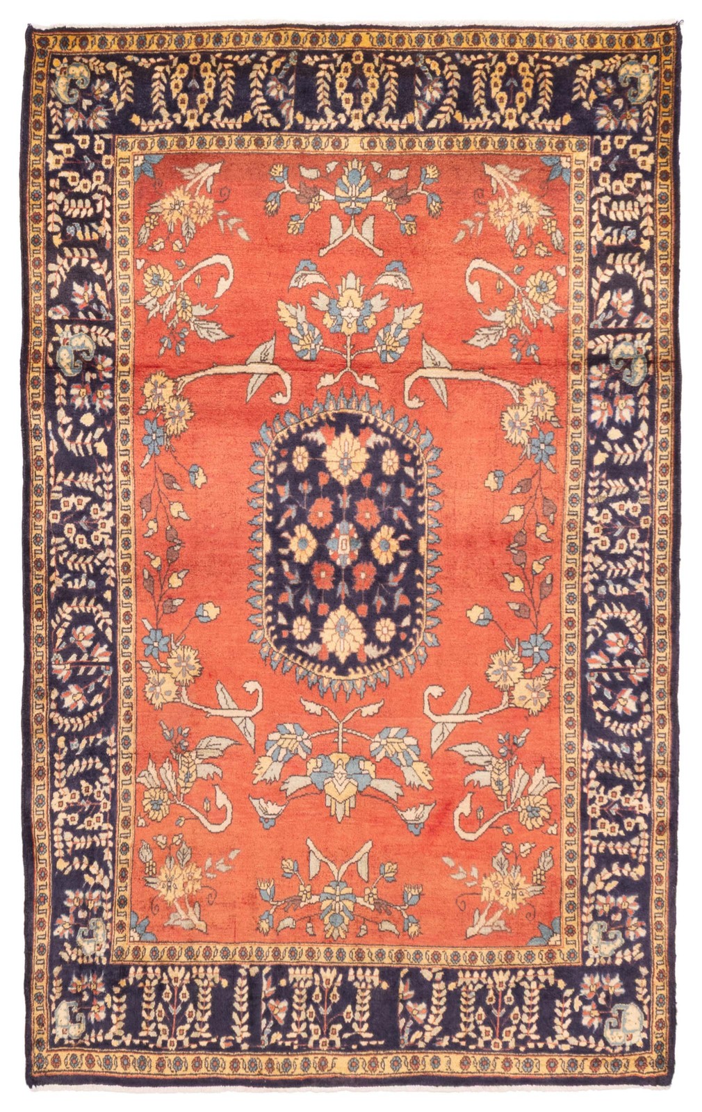 Traditional Vintage Hand-Knotted Area Rug 4’8″ x 7’9″ Oriental Wool Carpet