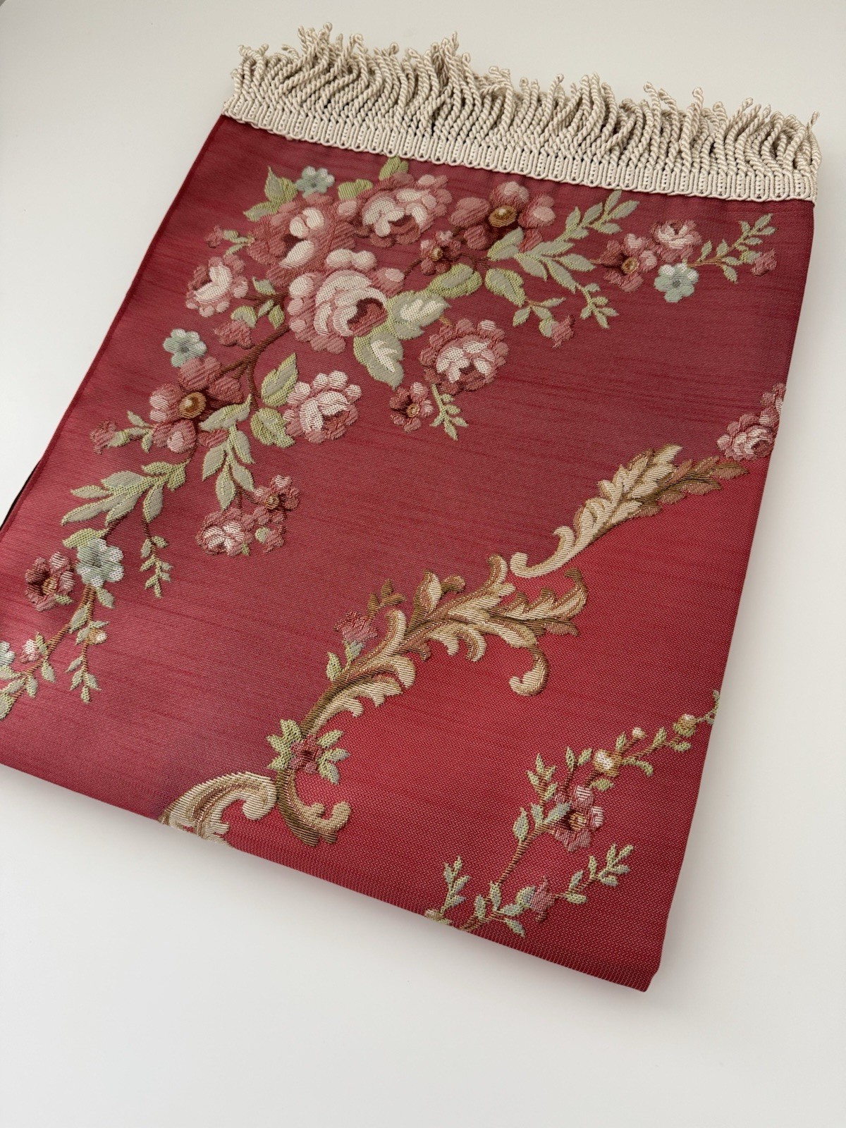 Decorative Red Rose Turkish Rug 48×26 Lightweight Seccade Gift Mat Sajjadah
