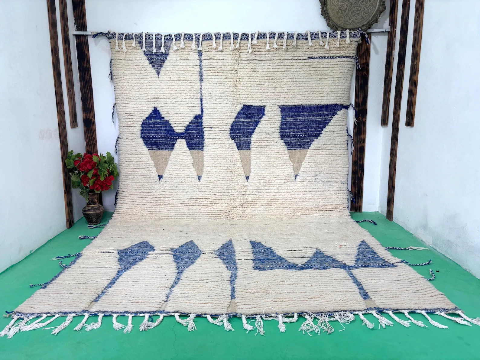 Moroccan Beni Ourain Berber Wool Rug Color As Photos Design Handmade Carpet Rug