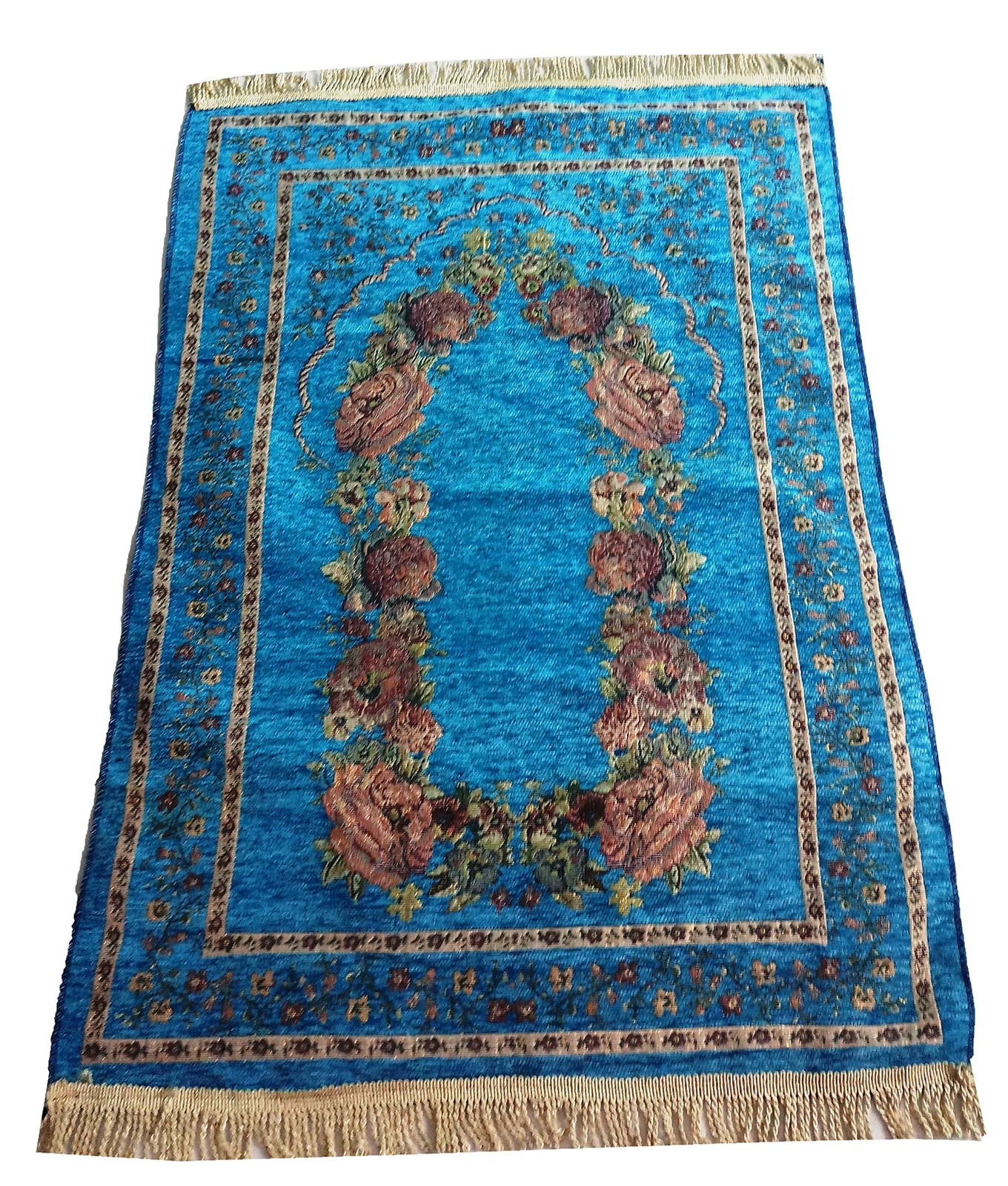 Islam Portable Sajadah Carpet Thin Prayer Mat Janamaz AMN-211 Floral Design C…