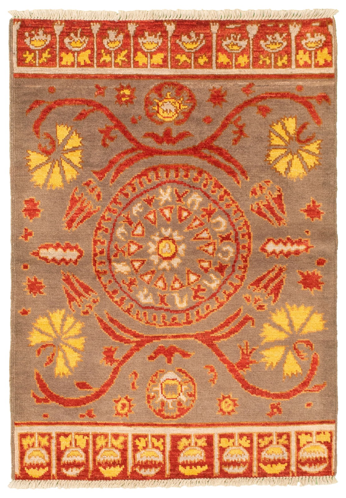 Hand Knotted Area Rug 4’2″ x 6’1″ Traditional Oriental Wool Carpet