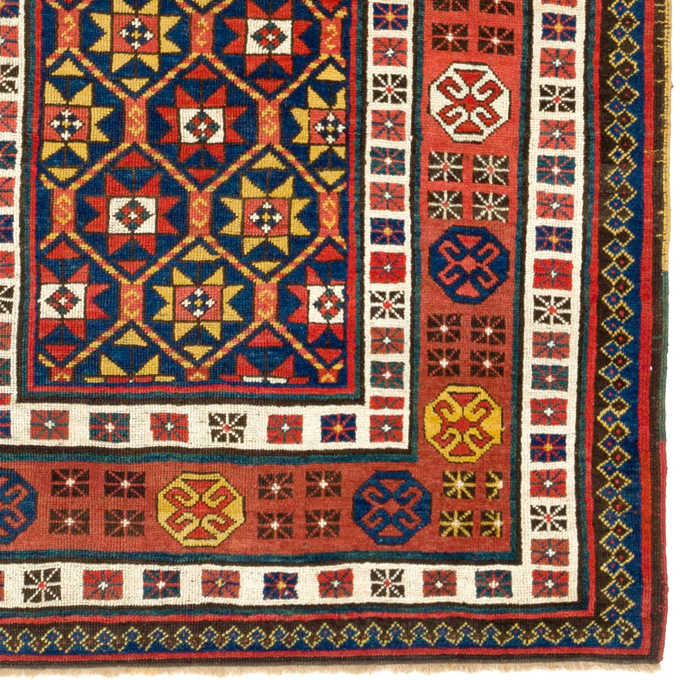 3.7×8 Ft Antique 19th Century Caucasian Talish long Rug, Circa 1875