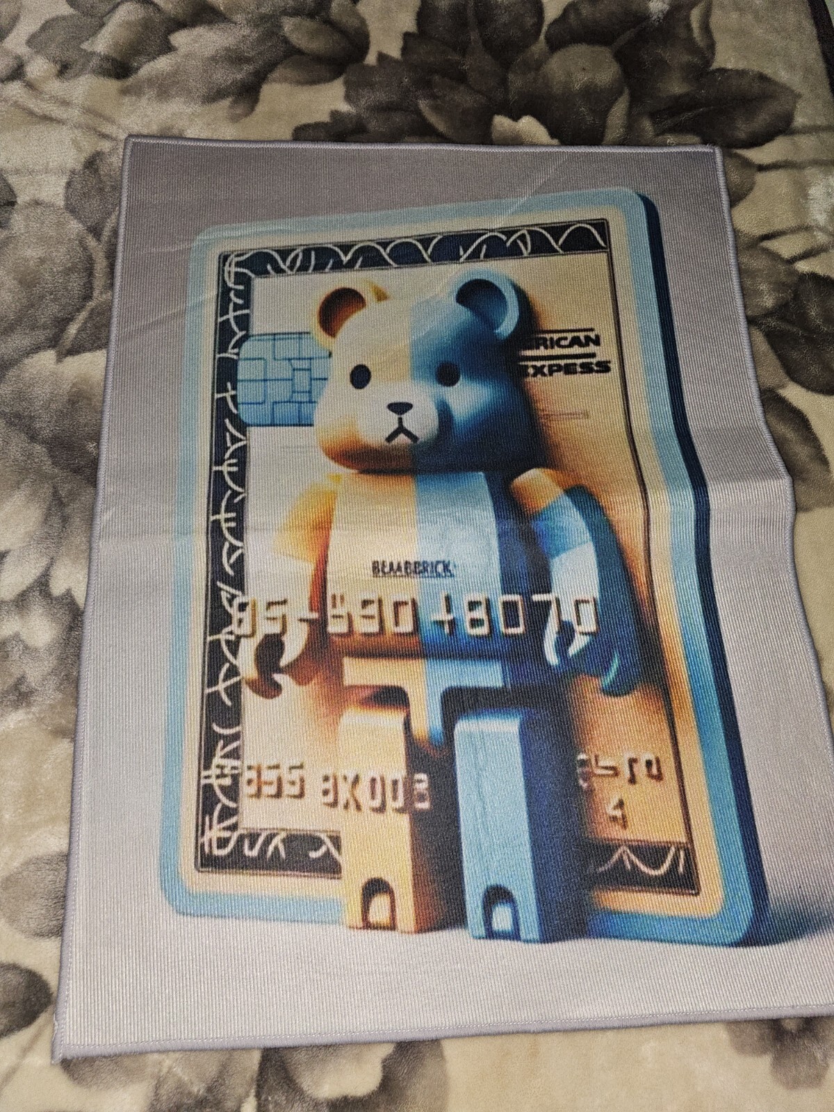 American Express Bear brick Rug Custom Made 31 In (L) X 26in (W)