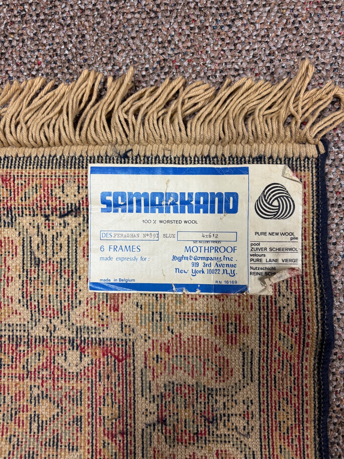 Samarkand Rug 4×6 / Feraghan No 891 / 100% Worsted Wool / Made in Belgium