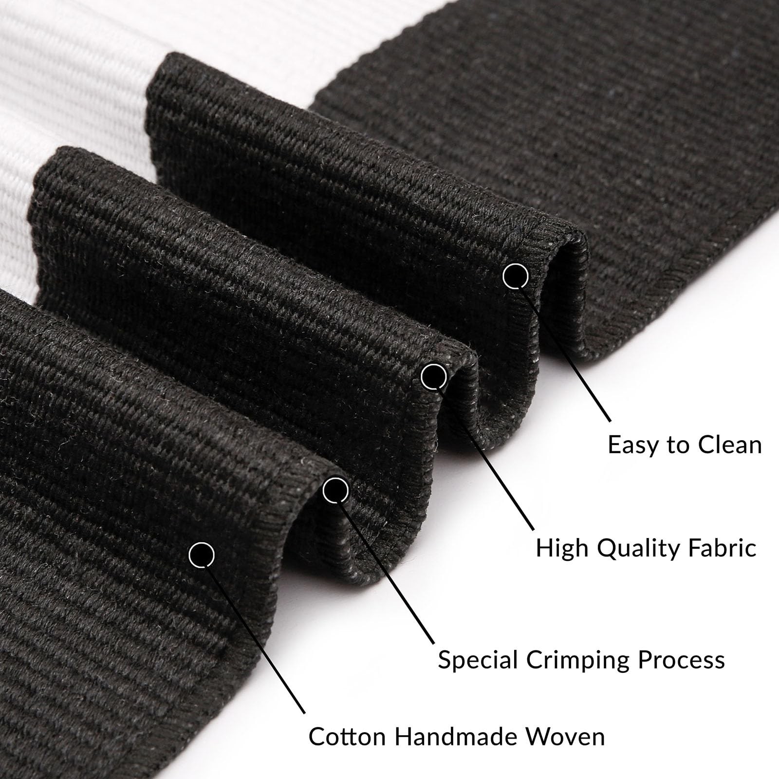 IOHOUZE 3×5 Striped Outdoor Rug, 3′ x 5′ (Rectangular), Black White Stripe