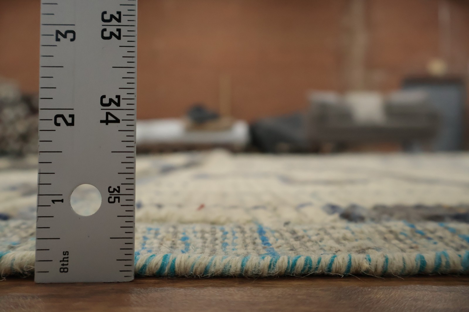 Versatile Minimalist Moroccan Rug 13×21 Ft Handmade Oversized Wool Carpet
