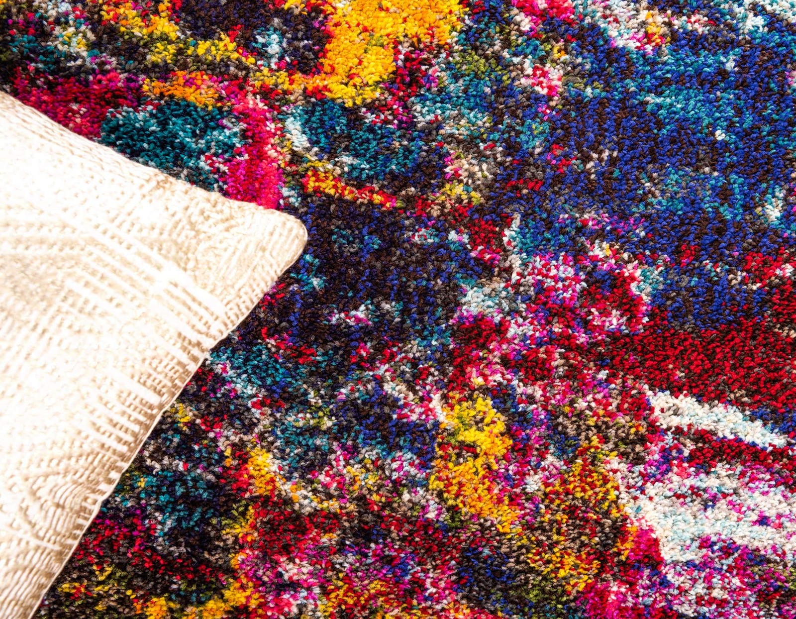Unique Loom Estrella Collection Dark Colors Modern Abstract Distressed Area Rug