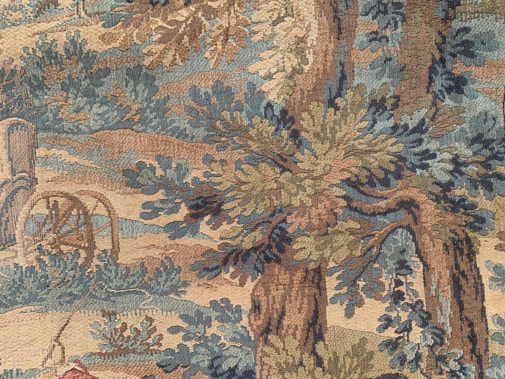 Vintage Pictorial French Tapestry Stunning Hunting Tapestry Home Decor 3×6 ft