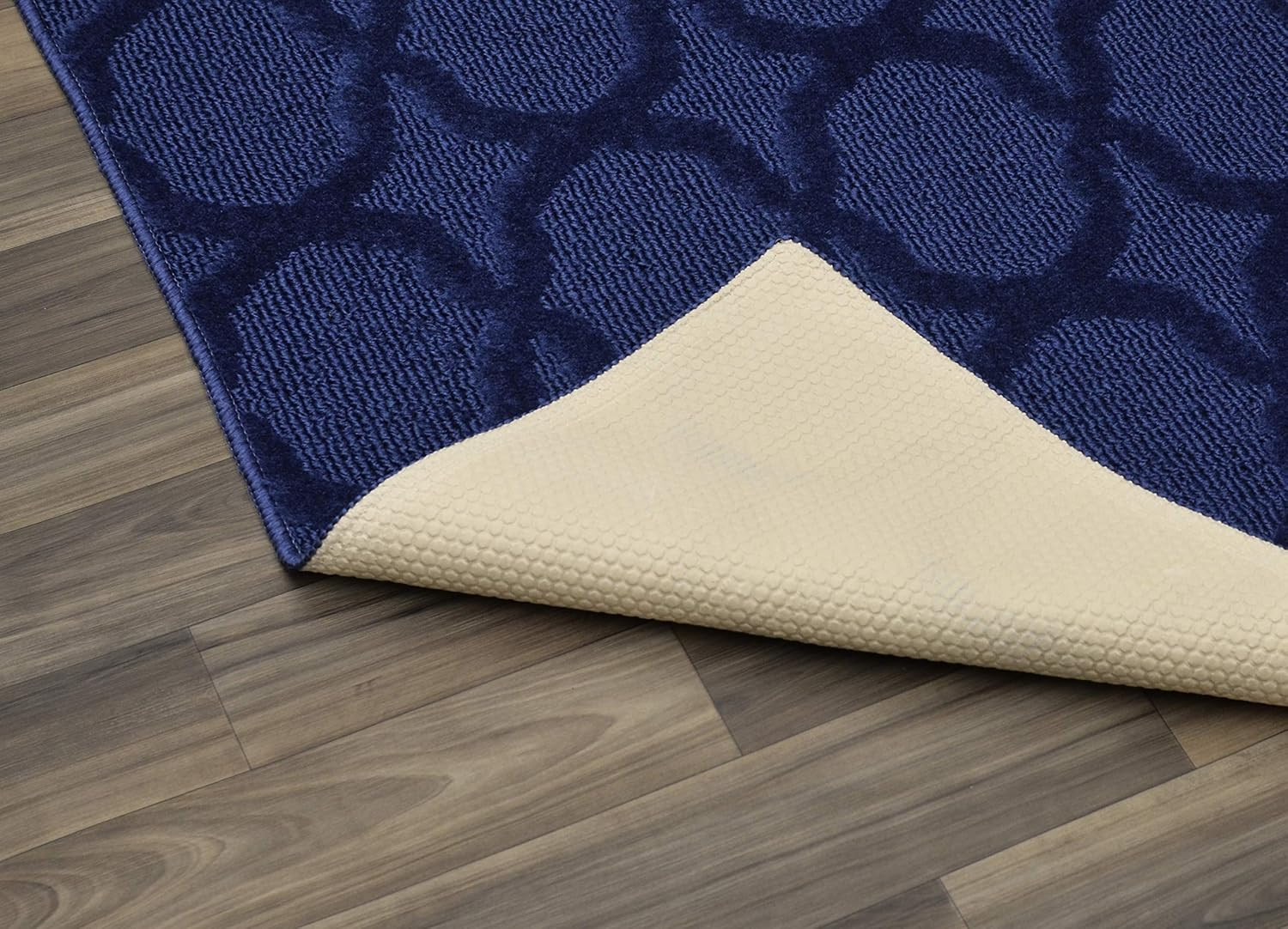 Sparta Non Slip Polypropylene 4 Ft. X 6 Ft. Navy Blue Area Rug- Ideal for Living