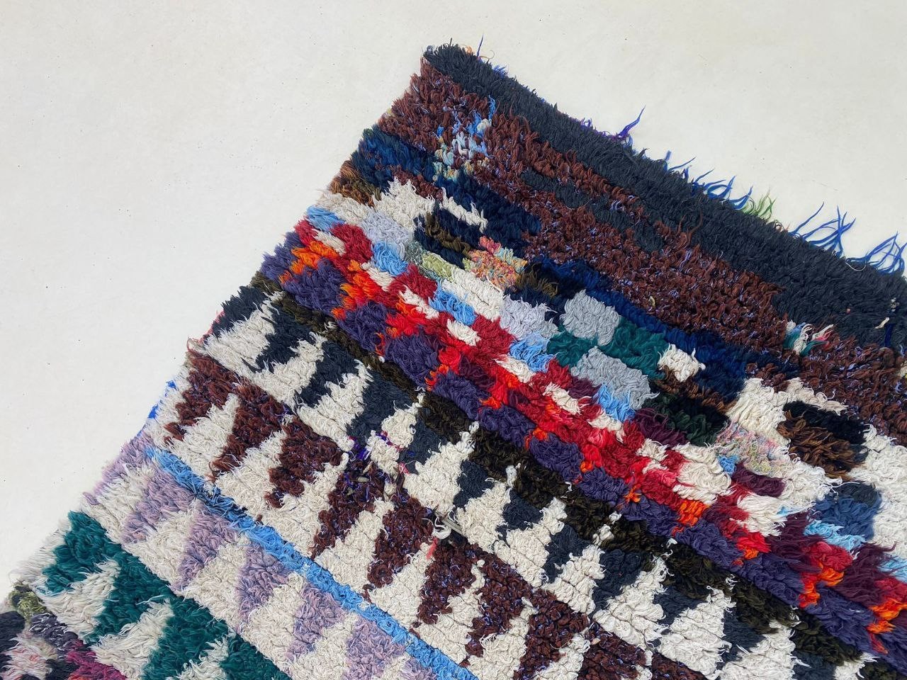 Moroccan Handmade Vintage Berber Rug 3’6×5’7 Multicolor Home Decor Hallway Rug