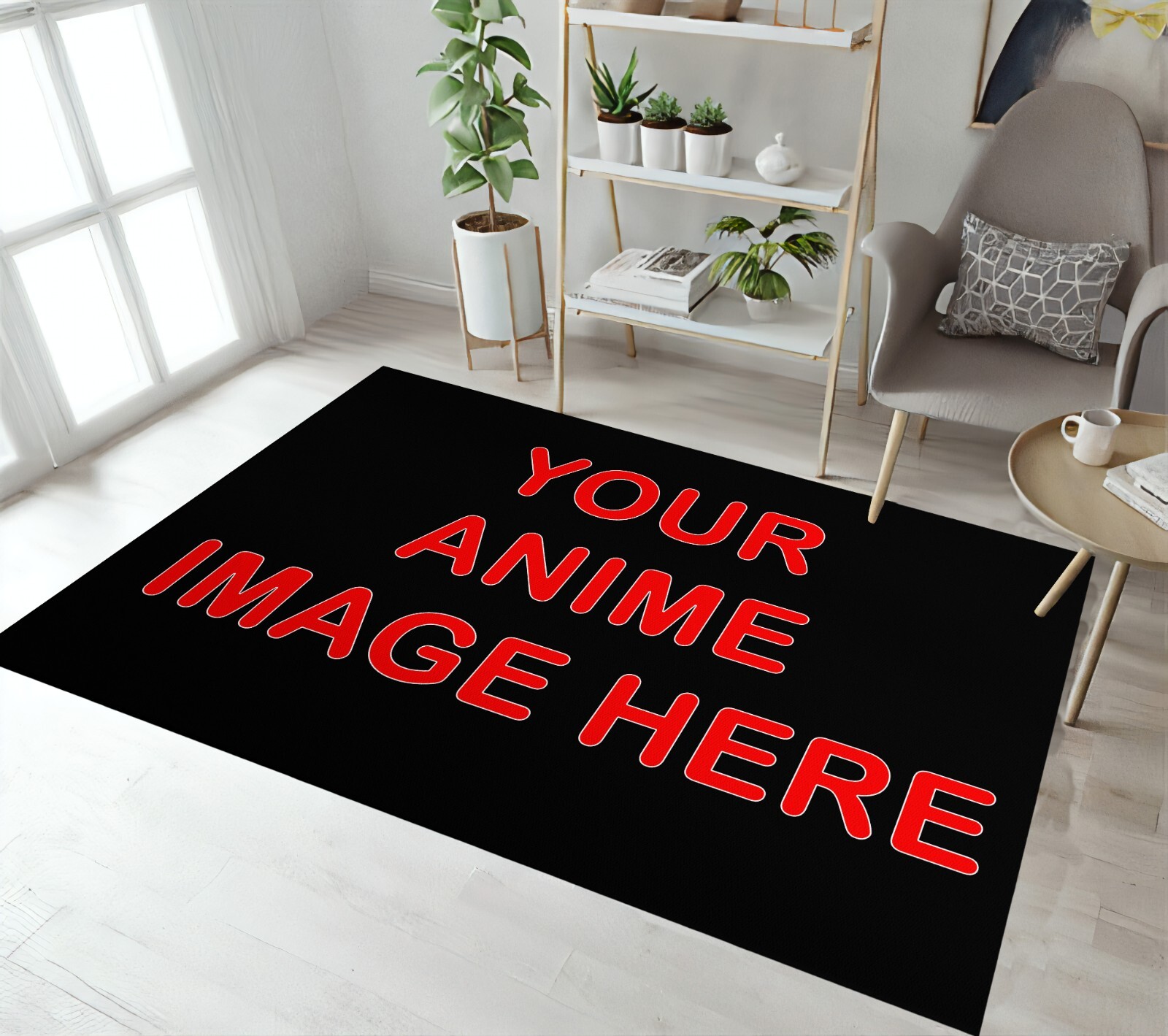 Custom rug, custom sneaker rug, custom anime rug, personalized rug