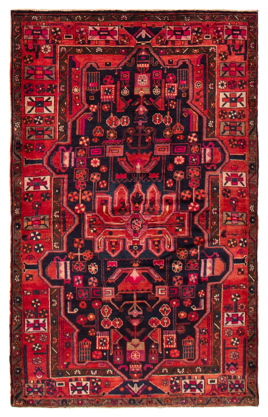 Traditional Vintage Hand-Knotted Area Rug 4’11” x 7’10” Oriental Wool Carpet