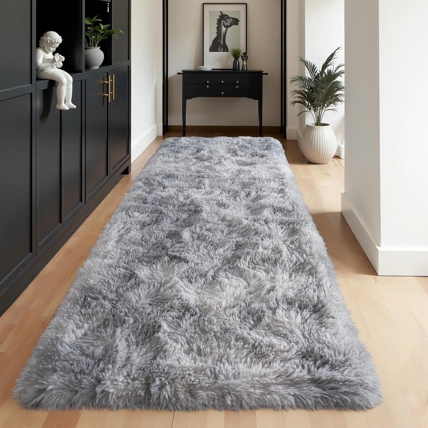 Runner Rugs for Hallway 2X6 Shag Soft Bedroom Bedside Rugs Non Slip Fluffy Carpe