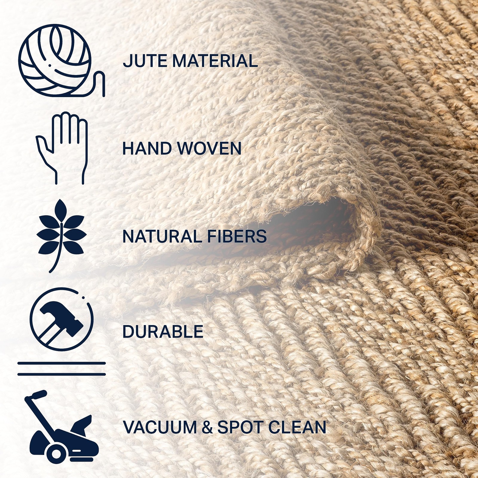 JONATHAN Y Espina Hand Woven Herringbone 4′ x 6′ (Rectangular), Natural