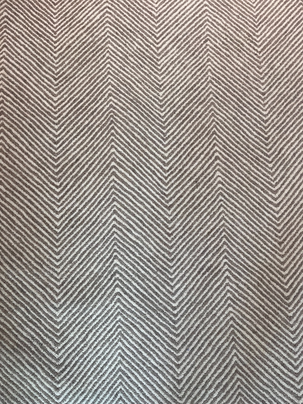 Hand Tufted Wool Herringbone Rug Grey Ivory 5′ x 8′ Rectangle
