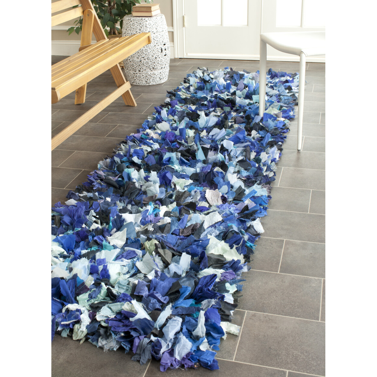 SAFAVIEH Rio Shag SG951C Handwoven Navy / Multi Rug