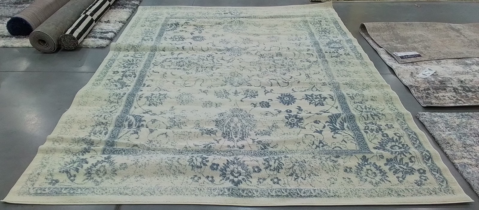 IVORY / SLATE 9′-0″ x 12′-0″ Back Stain Rug, Reduced Price 1172785171 ADR109S-9