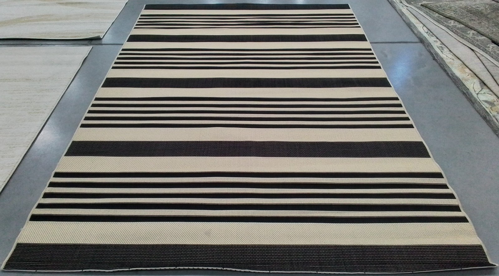 BLACK / BONE 6′-7″ x 9′-6″ Back Stain Rug, Reduced Price 1172796719 CY6062-216-6