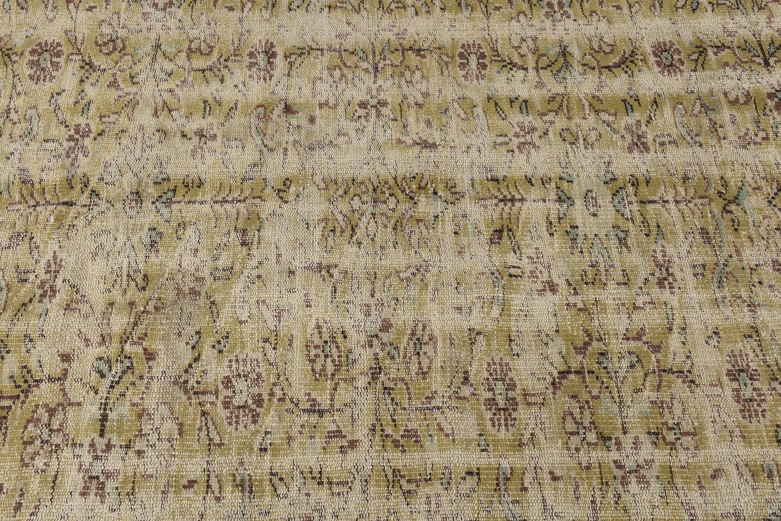5,4×8,8 ft Vintage Rug, Turkish Large Rug, Beige Green Camouflage Wool Rug