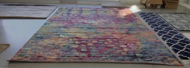 PINK / MULTI 12′ X 18′ Back Stain Rug, Reduced Price 1172711218 MNC225D-1218