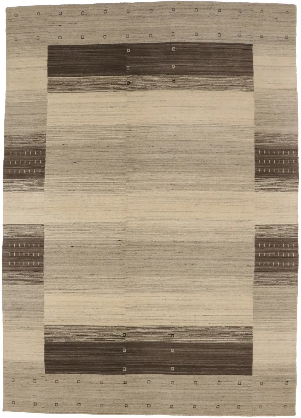 Multicolored Border Modern Gabbeh Oriental Rug Kids Room Carpet 6’8X9’4 ft