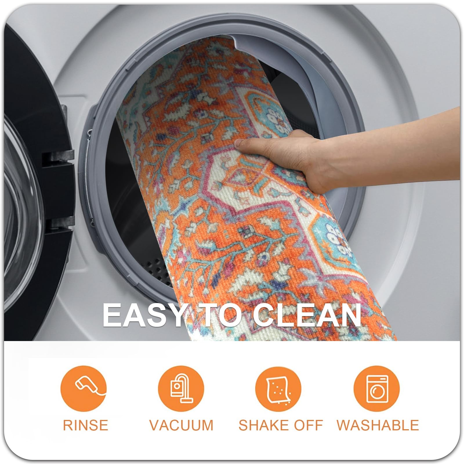 24×36 Inch Washable Indoor Doormat Retro Distressed Entrance Rug NonSlip