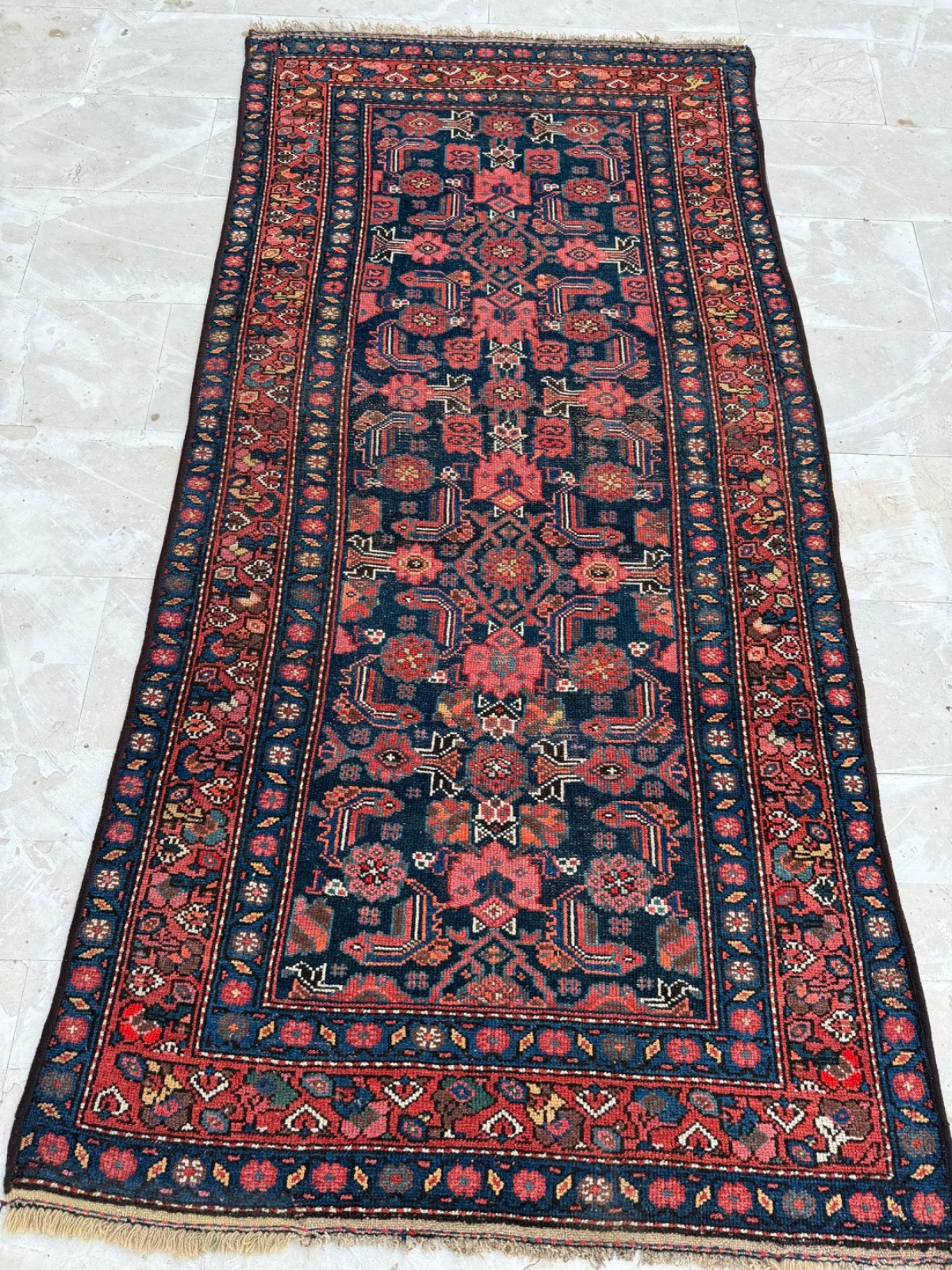 Antique Hand Knotted Oriental Wool Rug Carpet Floor Area Floor Covering