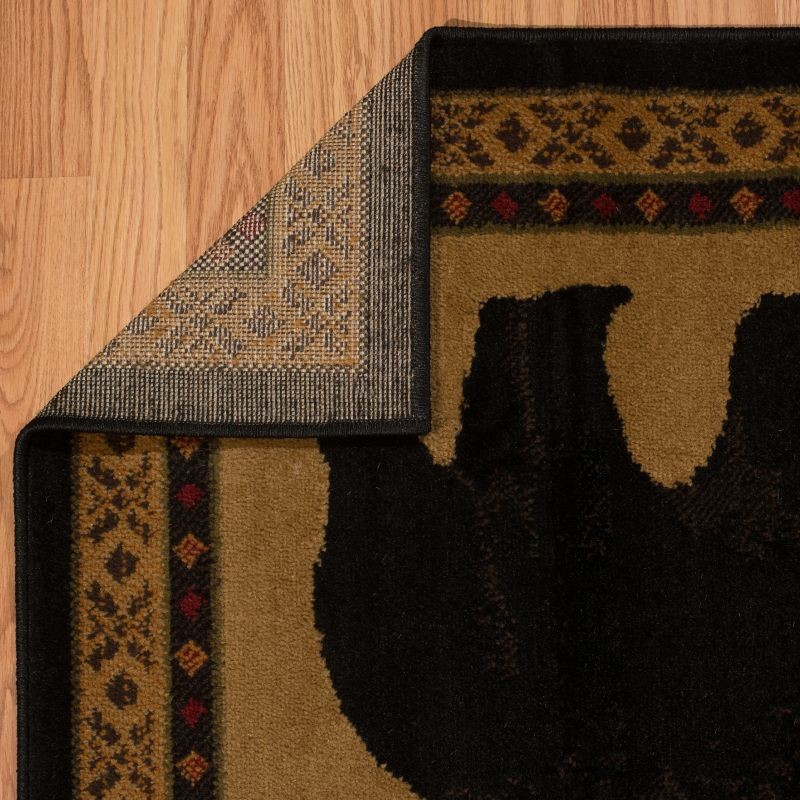Bear Moose Pinecone Lodge Cabin Rustic Area Rug **FREE SHIPPING**