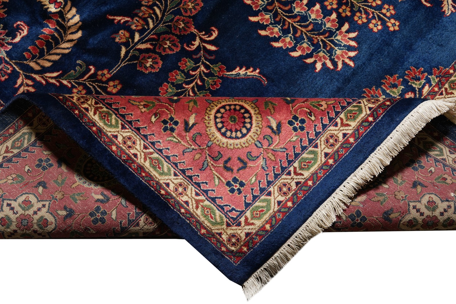 10 x 14 Sarouuk Mohajeraan Lustrous Silky Wool Blue Rug #PIX-15763