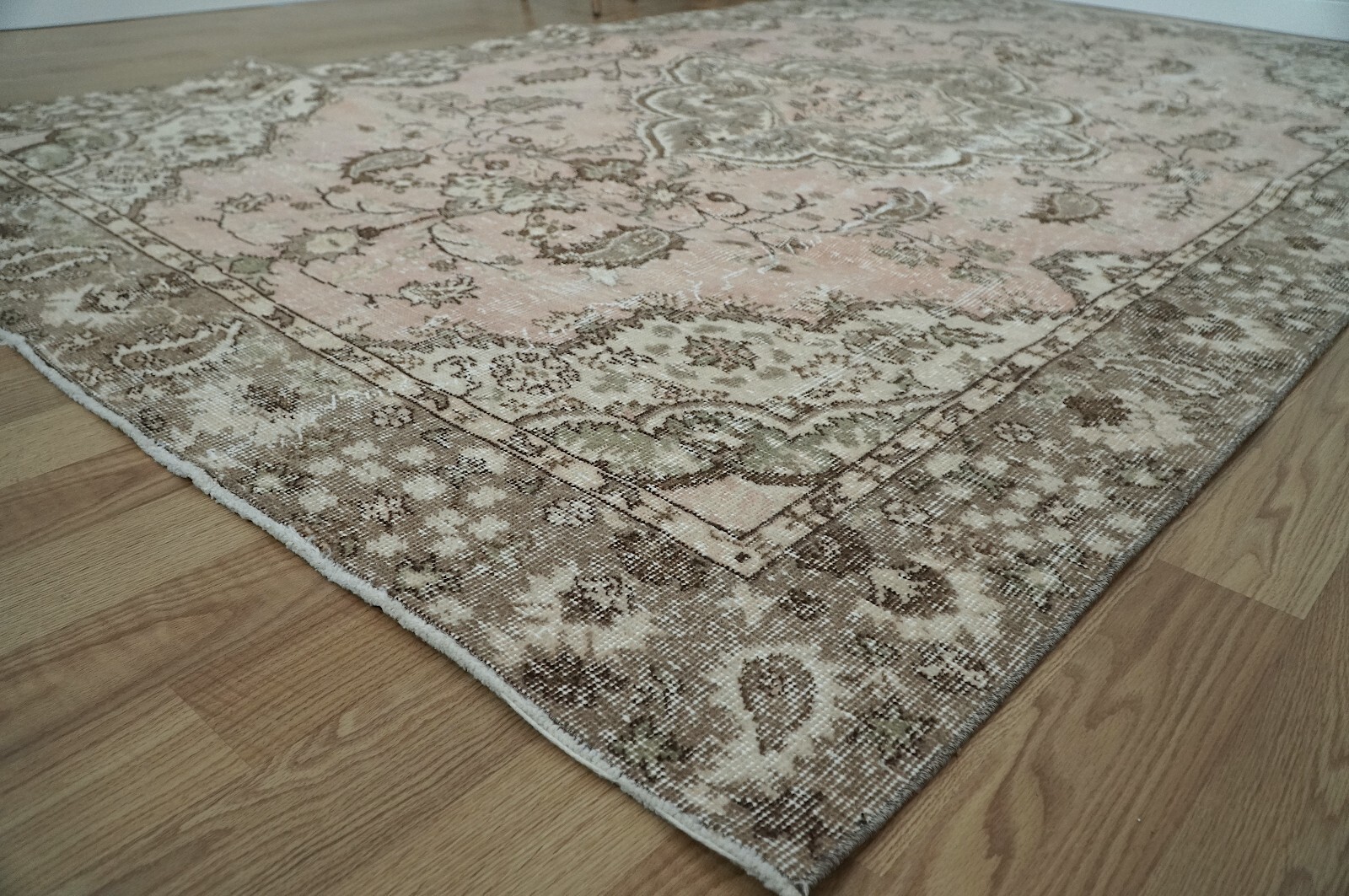VINTAGE TURKISH RUG, Area Rug, Boho Rug, Pink Rug, Carpet, 6.00×9.32 ft. H-2359