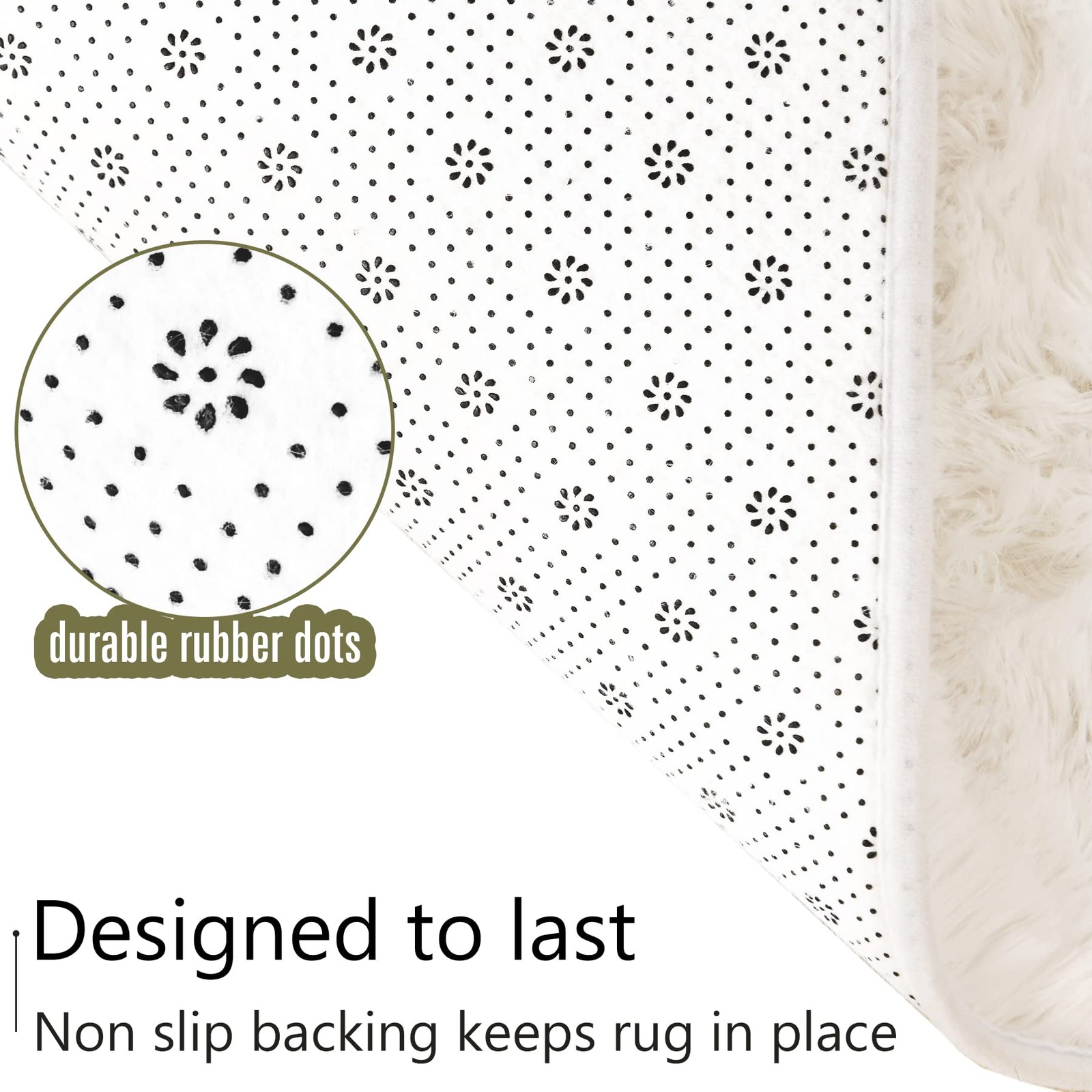 Ultra Soft Indoor Modern Area Rugs Fluffy Living Room Carpets for Children Be…