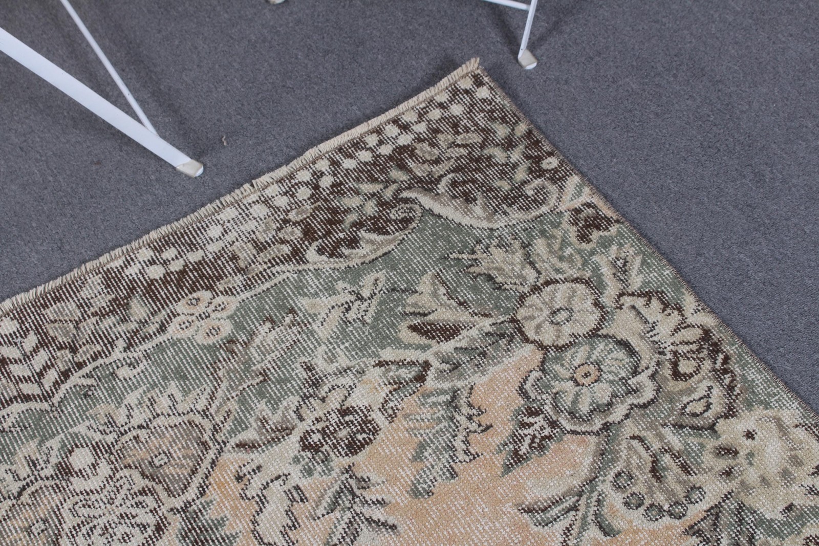 4,4×8,9 ft Area Vintage Rug, Orange Southwestern Turkish Rug