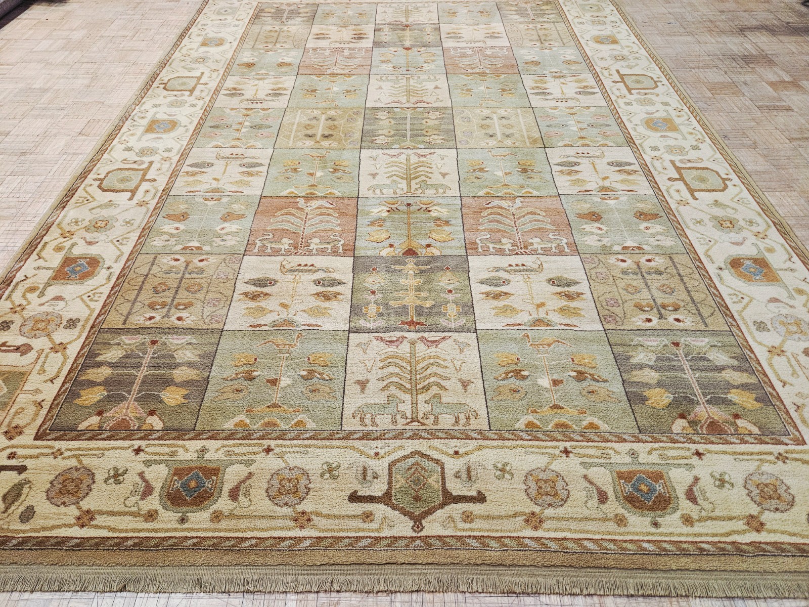 9×12 KARASTAN MAHIRA SUNWASH BAKHTIYARI 940-104 100% WOOL RUG EXCELLENT! RARE!