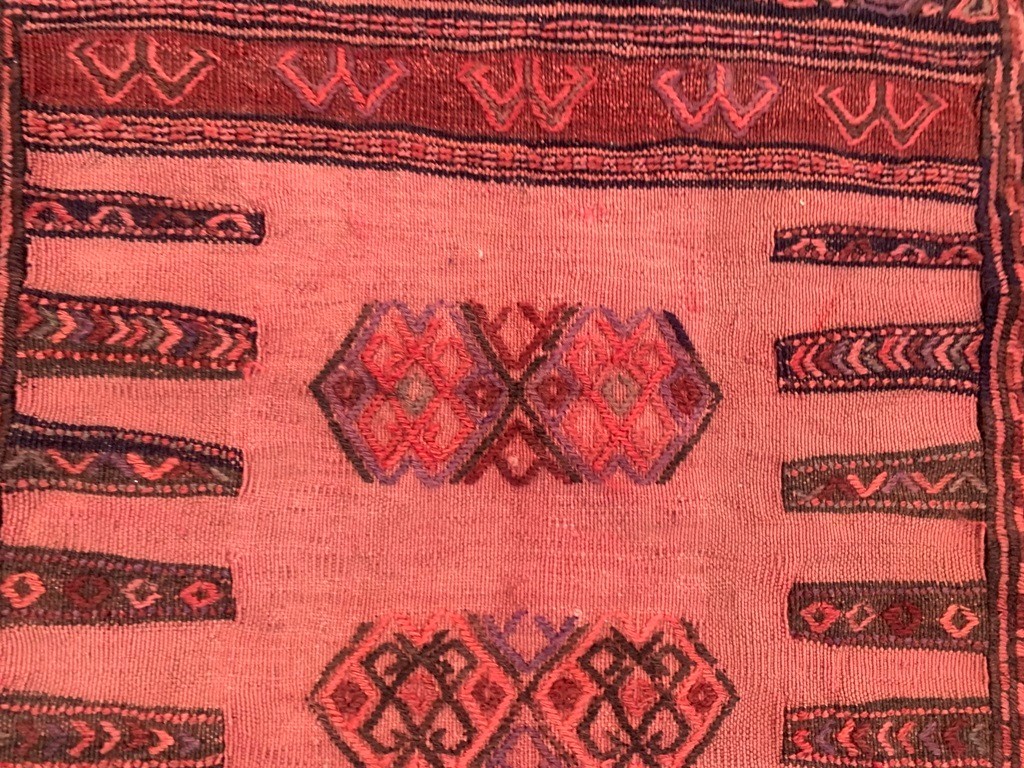 3×6 ft Antique Afghan Handmade Sumak Colorful Rug Authentic Bedroom Kilim Rug