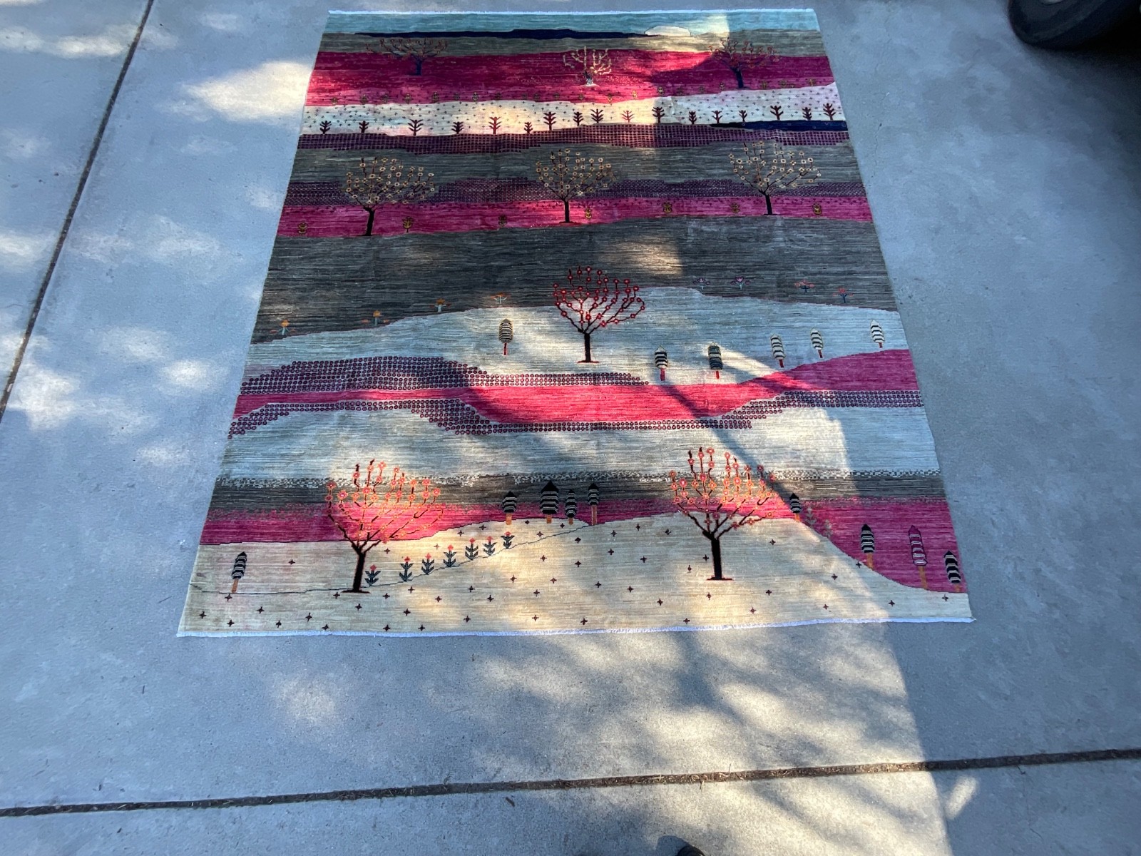 8’2 x 9’10 ft Gabbeh Oriental Afghan Hand Knotted Wool Tribal Area Rug