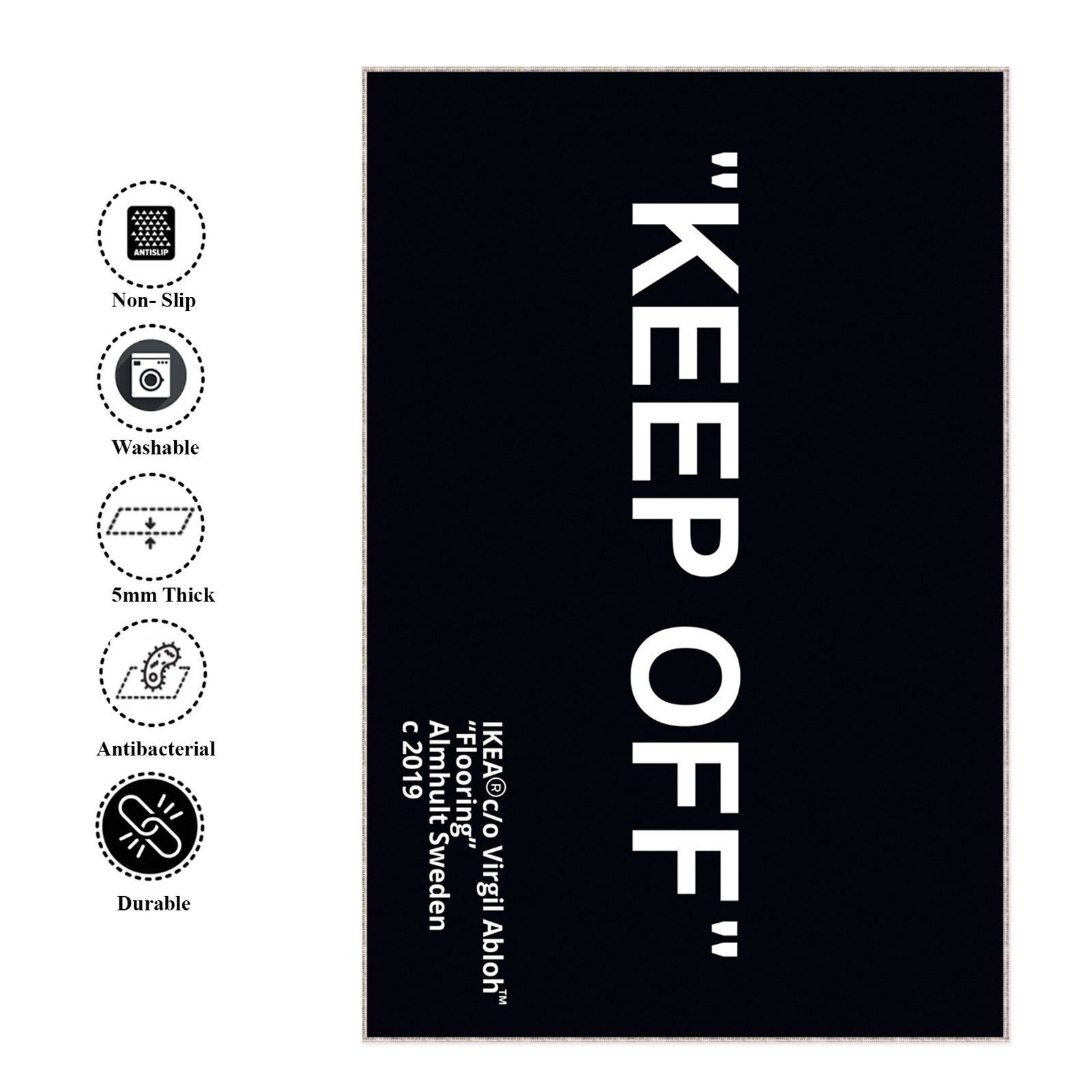 Keep Off, Keep Off Rug, Popular Carpet, Home Decor Rug, Themed Rug, Design Rug
