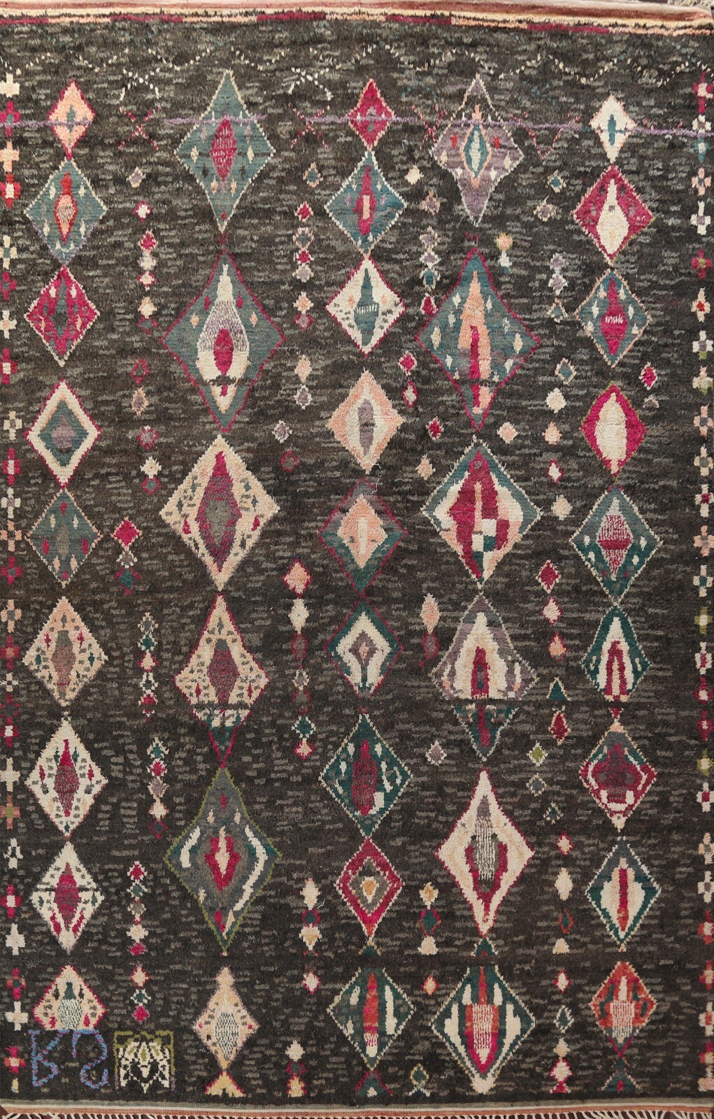 Geometric Moroccan Berber Oriental Area Rug Palace Size Handmade Plush Wool12x16