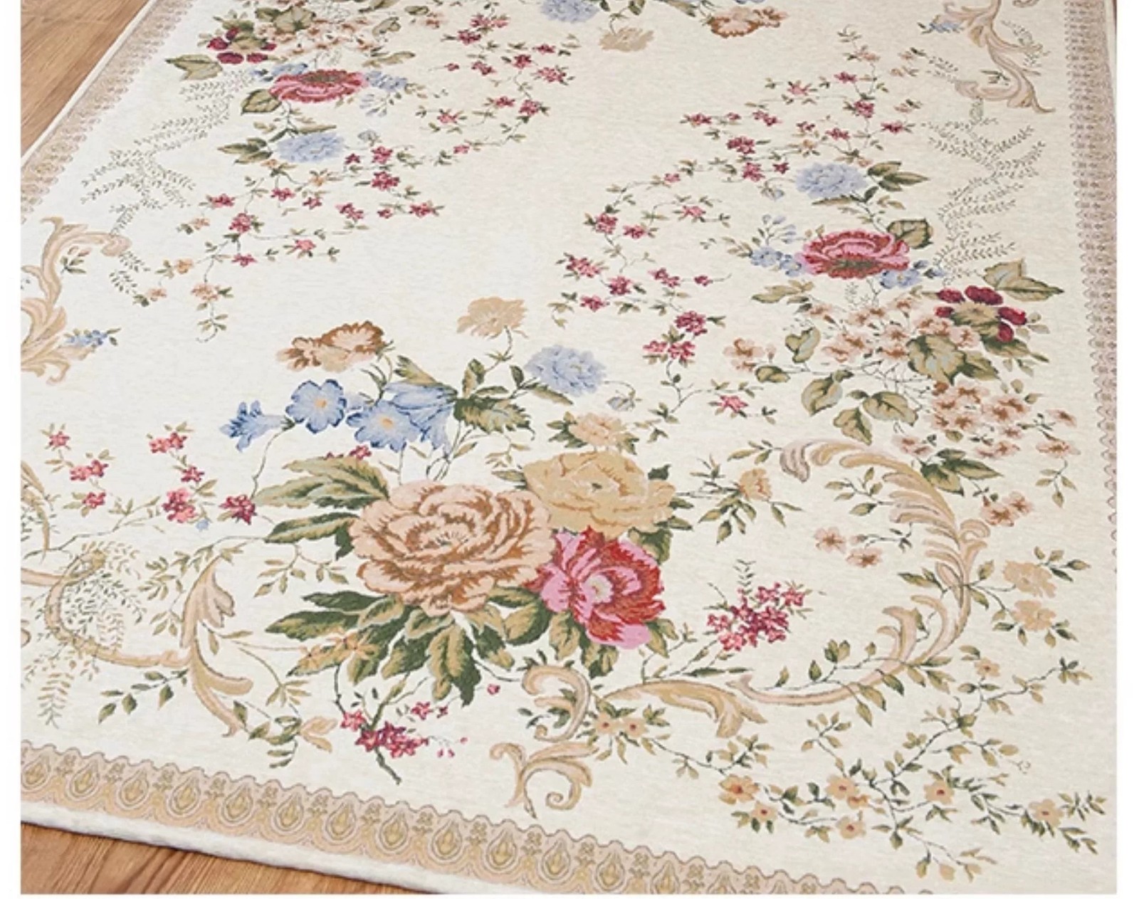 French Country Area Rug 6.5×4.6 Rugs for Living Room Stain Resistant Non-Slip