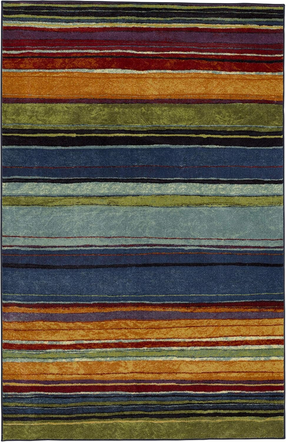 Rainbow Stripe 6′ X 9′ Area Rug – Multicolor – Perfect for Living Room, Dining R