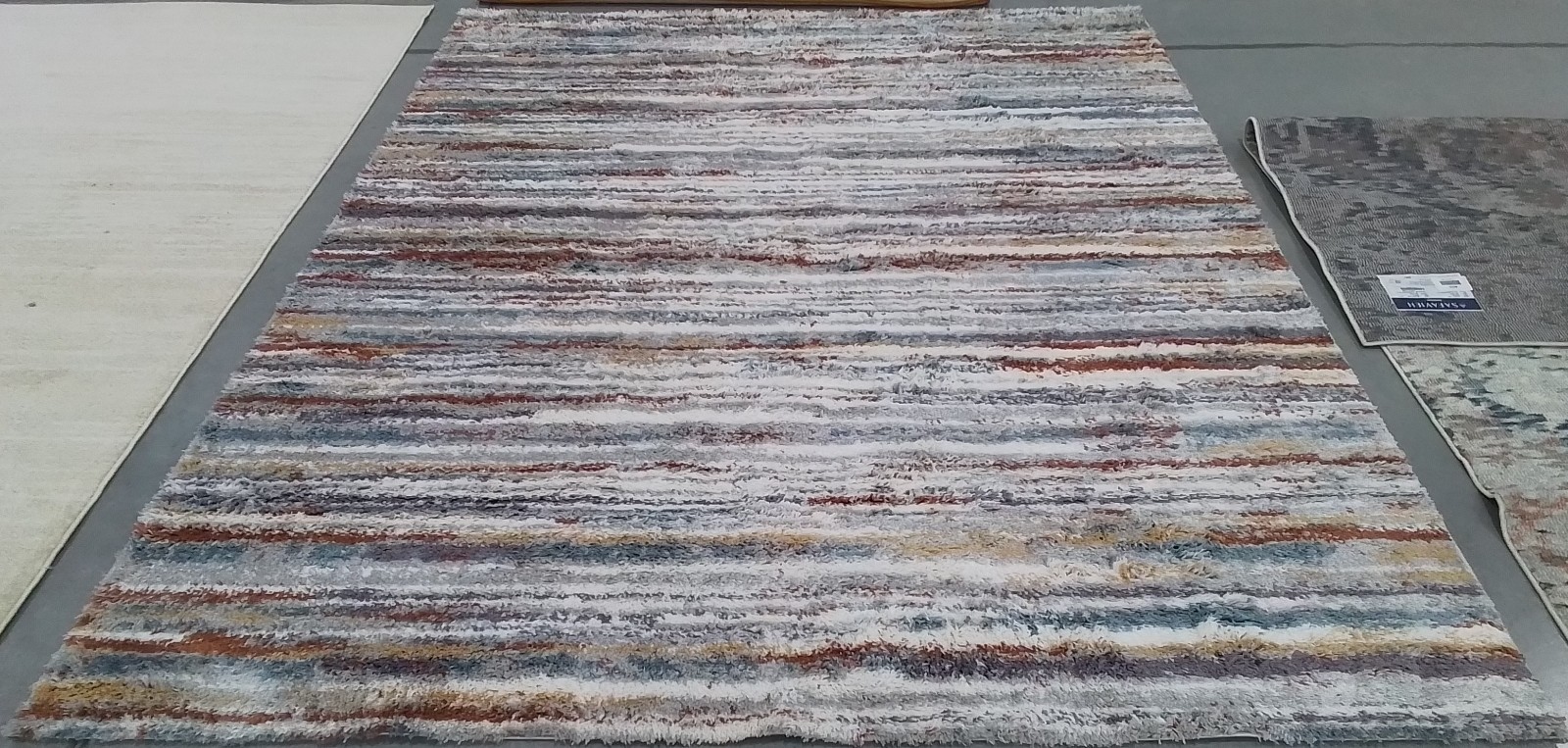 BLUE RUST IVORY 8′-0″ x 10′-0″ Back Stain Rug Reduced Price 1172777191 BER565A-8