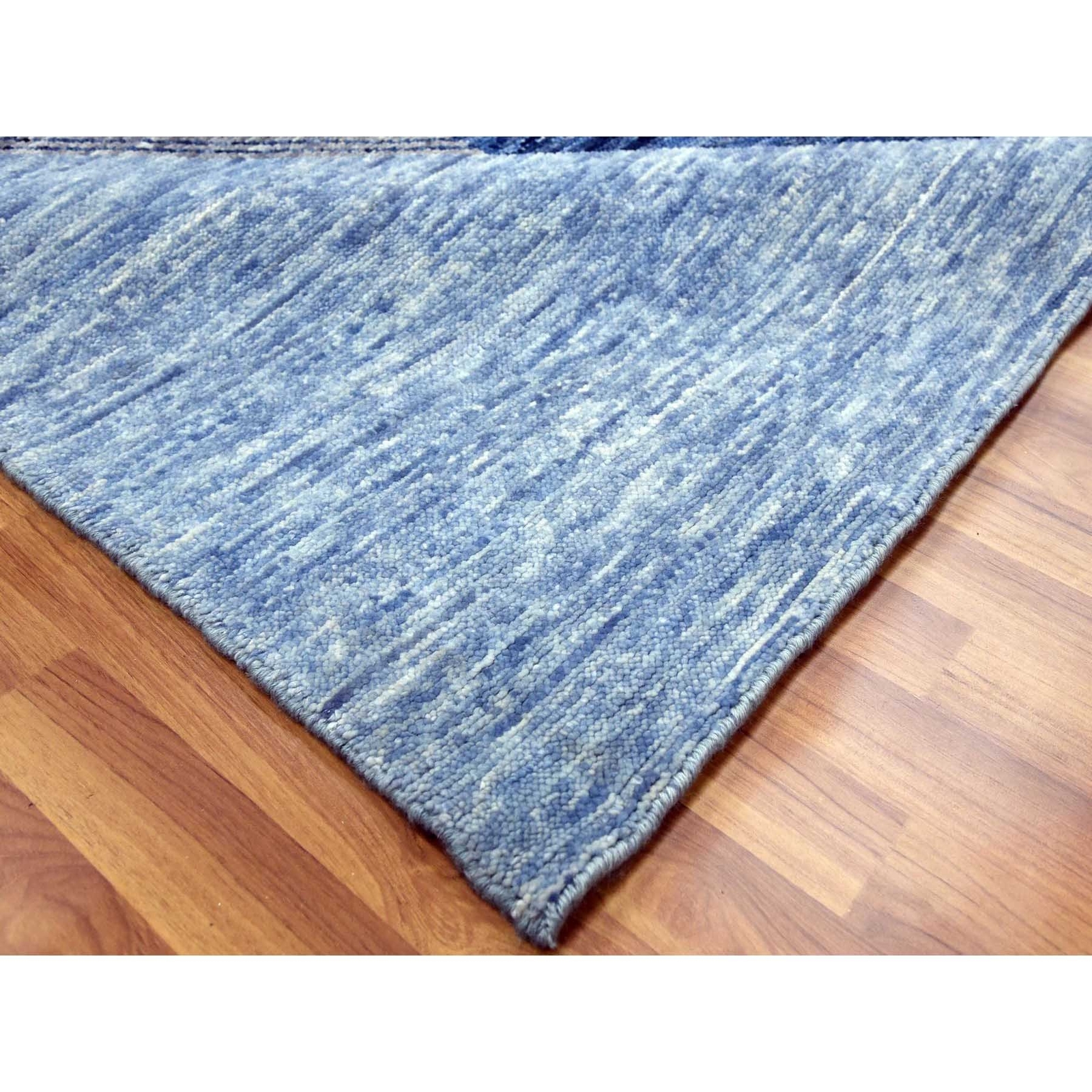 9’2″ x 11’10” Blue Geometric Art Nouveau Collection Wool Hand Knotted Rug R79295