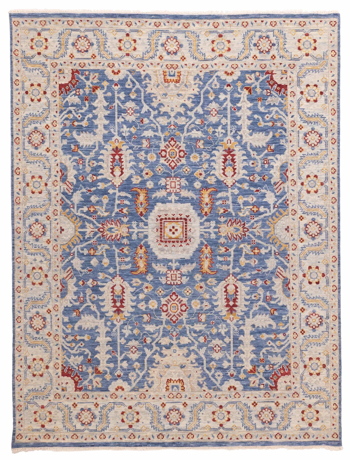 Traditional Dark Blue Hand-knotted Oriental Carpet 8’0″ x 10’2″ Wool Area Rug