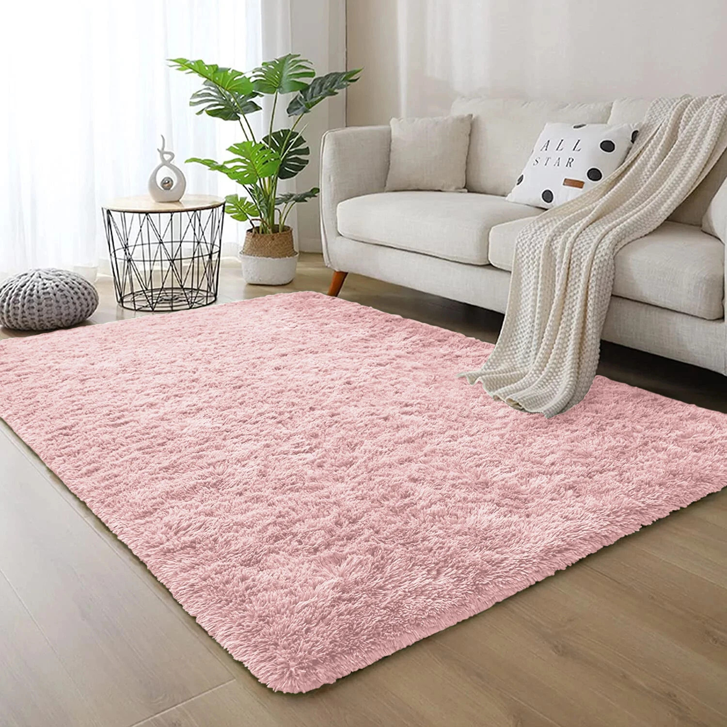 Shaggy Fluffy Area Rug Anti Skid Living Room Bedroom Carpet Ultra Soft Floor Mat