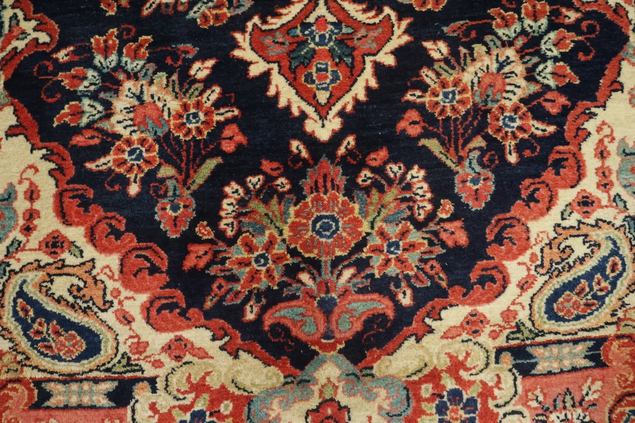 5×7 Traditional Hand-Knotted Wool Area Rug in Medallion Multicolor Tones