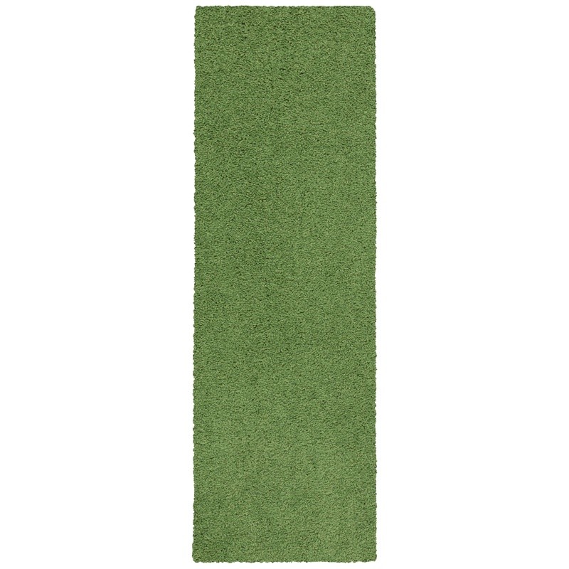 Solid Shag Area Rug Runner High Pile Stain Resistant Non Slip Indoor Washable US